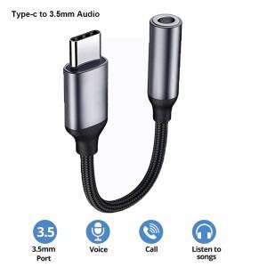 USB C타입 ~ 3.5mm Aux 어댑터 -c 잭 오디오 케이블 이어폰 변환기 iphone 호환 15 samsung 호환 갤럭시 호