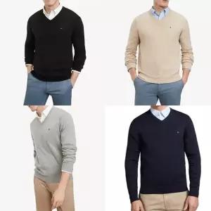 [타미힐피거]타미힐피거 브이넥 남성 니트 스웨터