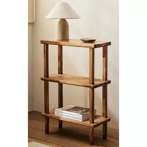 자라홈 3단 원목 아카시아 오브제 선반 우드 램프 트리플