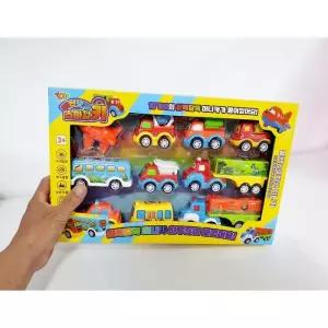 [마크라쏭]레인보우 스마일카 미니카 뒤로 댕겼다 놓으면 전진 비행기 버스 트럭 자동