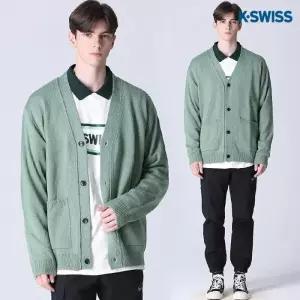 [케이스위스][케이스위스(K-SWISS)] 베이직 스탠다드 울블렌디드 Y넥 가디건