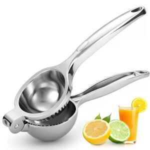 코코라 레몬 스퀴저 매뉴얼, 대형 휴대용 금속 주스 식기세척기 안전, 헤비 듀티 프레스 스퀴저는 레몬, 라임, 시트러스에 적합하며 사용하기 쉽고 청소하기 쉽습니다 - 실버