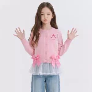 [레노마 이너웨어]티니핑 여아 하츄핑 리본 니트 9부 가디건PK 0G1TW49649_CJ