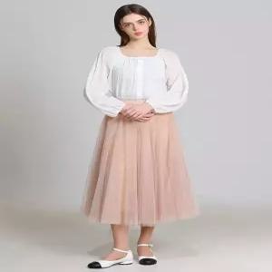 [리스트][오조크(OZOC)] 절개 샤 스커트 (택가격 85000원)