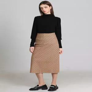 [리스트][오조크(OZOC)] H라인 잔체크 스커트 (택가격 89000원)