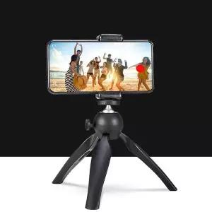 [셀러에이드]핸드폰 휴대폰 액션캠 거치대 미니 삼각대 셀카봉 방송 촬영