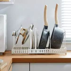 냄비뚜껑 거치대 주방 정리 선반 후라이팬 정리대