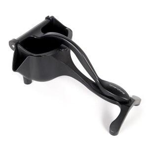 레몬 스퀴저 휴대용 수동 주스기 - 신선한 오렌지, 레몬, 라임, 석류 주스용 시트러스 프레스 스타일리시한 매트 블랙의 내구성 있는 헤비 듀티 알루미늄 합금