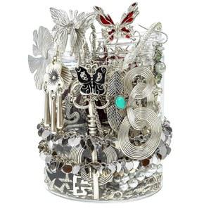 SMUOBT 미스터리 주얼리 병 번들 - 여성용 40-45피스 깜짝 박스, 선물 세트(목걸이, 귀걸이, 반지, 크래슬릿, 열쇠고리, 헤어 클립) 그녀를 위한 독특한 생일 선물,