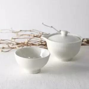 다기세트 1인 백자 찻잔 다관 다도 구성