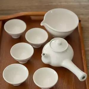 다기세트 5인 이천 도자기 미색 전통 찻잔 세트 다도구 선물용