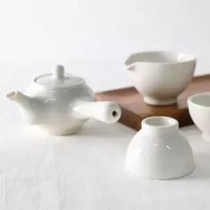 다도세트 백자 2인 다관 찻잔 구성
