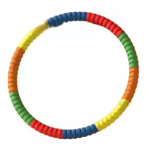 다이어트 훌라후프 실 블루화이트 성인용 꽈배기 지압 무거운 홈트레이닝 피트니스