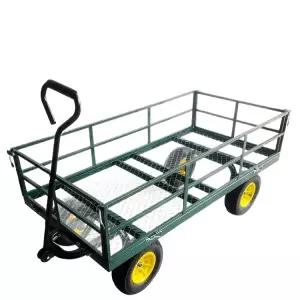 농업용 카트 녹색 리어카 핸드카트 야외 대용량 운반차 구루마 테이블 장바구니
