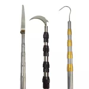 휴대용 제초기 수초대 장대 경량 수초낫 과일따기 접이식 민물낚시 도구