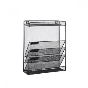 메탈선반 3단 서류 정리대 파티션 걸이 수납함