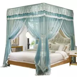 원형 캐노피모기장 레일형 침실용 모기장 레이스 커버 공주님 침대 실내