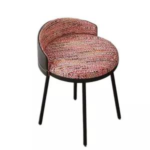 패브릭 스툴 침실 현관벤치 카페 화장대의자 인테리어 오프화이트 원형 높은 좌석