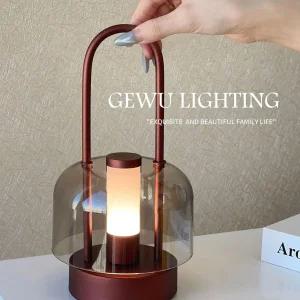 onyou 현대적인 가벼운 고급 터치식 테이블 램프 북유럽 디자인 충전식