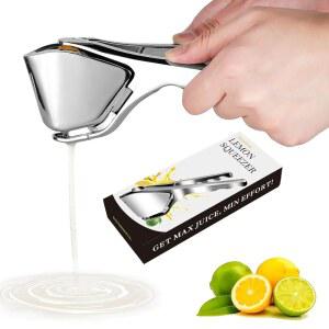 엘리스노바 레몬 압착기 스테인리스 스틸, 헤비 듀티 라임 압착기, 수동 시트러스 모든 주스를 쉽게 짜낼 수 있는 착즙기