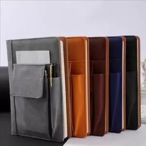 [셀러에이드]업무용 a5 가죽 다이어리 펜꽂이 a5 포켓 다이어리 기록용 수첩