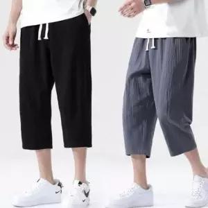 [JED] 팬츠 7부 남자 린넨 밴딩 바지