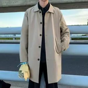 남성오버핏자켓 남성 트렌치코트 심플한 가을코트 빅단추 반코트