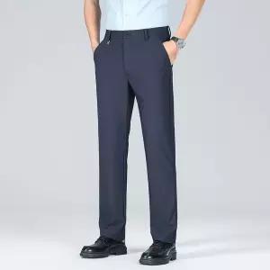 남성용 팬츠 면 캐주얼 춘추 기본 린넨 사방 스판 일자 중년 긴 통 정장 M스포3