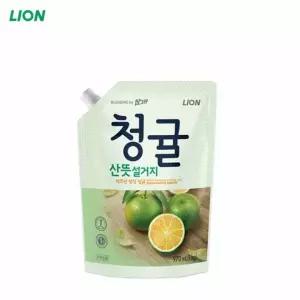 참그린 청귤 산뜻 고농축 설거지 주방세 제 설거지용품 1kg 리필 1EA 용품 정제 다용도세제 리필세제