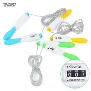 [마우나케아]텐제로 카운터가 달려있는 홈트 줄넘기 튼튼한 와이어로프 헬스 운동