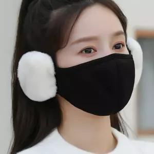 여자 방한 스키 룩 겨울 털 귀마개 일체형 마스크