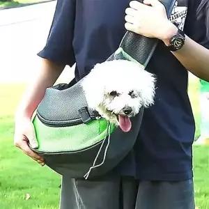 강아지산책백 통풍메쉬 슬링백 소형견 애완 크로스백 가방