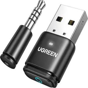 UGREEN Bluetooth 5.3 PS4용 어댑터 APTX 스위치 무선 오디오 어댑터(플러그 연결합니다 앤 PC USB 송신기