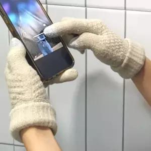 겨울장갑 터치 남녀공용 스마트폰 베이지 니트장갑