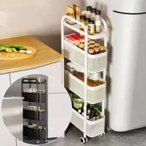 [JED] 수납장 트롤리 코너 주방 틈새 수납 스마트 선반