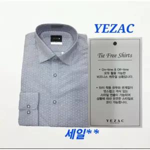 [예작]코튼폴리 남성긴소매 카치온 카라소매배색 슬림핏 YJ0SBS941BL