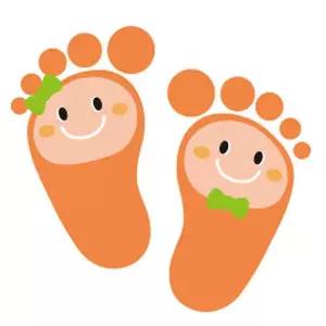 가꿈 미끄럼방지 축광 발바닥 스티커 (5매입) (주황)