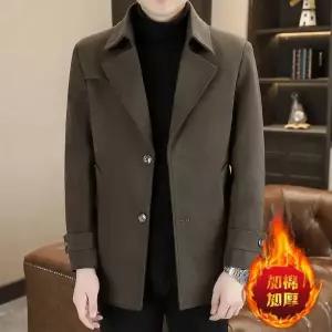 검정 남친 트렌디 아이템 점퍼 패딩 면과모직 숏 솔리드 코트 HT4