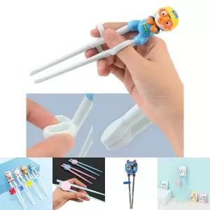 뽀로로 에디슨젓가락 1단계 오른손 유아 교정젓가락 젓가락 에디슨 교정용 아동 교정기 아기 연습용 EQ 스