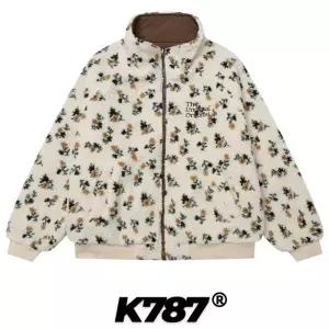 꽃무늬 뽀글이 빈티지 경량패딩 양털 후리스 깔깔이 플라워