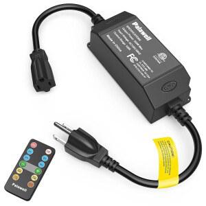 현등용 실외 IP65 리모컨 조명 LED 타이머 100FT 350W 플러그인 파티오 방수 비스트로 스위치 조광기 U2013 램프용