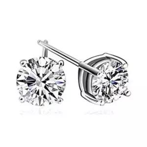 별 네발 큐빅 데일리 실버 미니