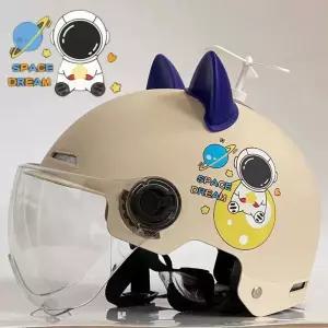 전기 자전거 헬멧 곰돌이 귀여운 귀 사계절 여성