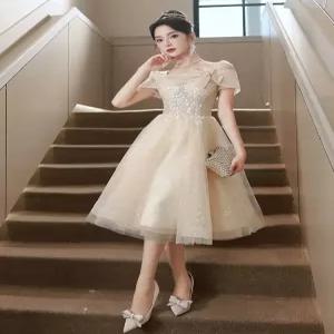 결혼식2부드레스 파티 촬영 샴페인 본식 중간 2XL 파티드레스 돌잔치 358