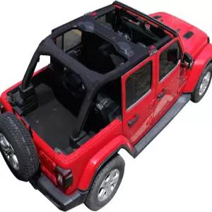 2018-2023 지프 랭글러 JL 무제한 4도어 외부 보호 액세서리 롤 케이지 풀 프로텍터 커버 블랙과 호환되는