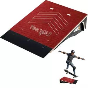 Yes4All 일체형 스케이트보드 램프 자전거 스케이트 - 초보자를 위한 디자인 내구성 안전성 용량 220Lbs