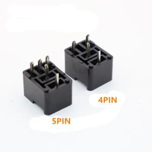 10 세트 - PCB 자동 릴레이 소켓 4핀 5핀 홀더 터미널