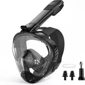 풀 페이스 스노클 마스크 스노클링 장비 분리형 카메라 마운트가 있는 스쿠버 다이빙 드라이 탑 180 뷰