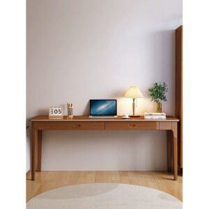 소형 엔틱책상 길고 틈새 A 중학생 책상 원목 단테이블 LS321 좁은 80x40x75cm 고무나무