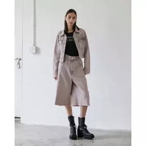 [롯데백화점]에고이스트 백 레이스업 버뮤다 데님팬츠(ER3DQ860)